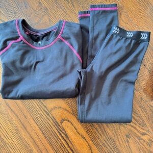 All in Motion Black and Pink Athletic Top